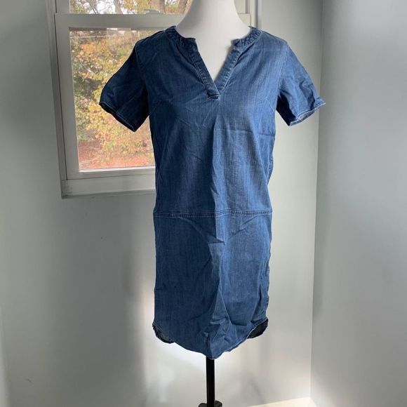 Lands End Denim Dress - Picture 1 of 4
